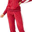 Gary Com 2 PCS Outfits Women's Fleece Sherpa Lined Sweatsuits Long Sleeve Hoodie and Sweat Pants Winter Warm Tracksuit Set LARGE