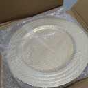 13" Gold Chargers for Dinner Plates, Party Table Decor Set of 6