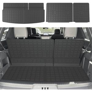 powoq Trunk Mat Compatible with 2018-2024 Ford Expedition/Lincoln Navigator 3rd Backrest Mat Replacement for 2018-2024 Ford Expedition Accessories(Trunk Mat+3rd Row Backrest Mat)