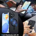 6 x Magnetic Shockproof for iPhone 17 Case,Upgraded[Camera Protection][Compatible with Magsafe][Non-Slip][Mil-Grade Protection] Slim Anti-Yellowing Translucent Matte Phone Case for iPhone 17,Black