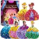 Poke Art Kits for Girls, Arts and Crafts for Kids 4-8, DIY Creative Activity Toys, Birthday Gifts for Girls 4 5 6 7 8 9 10 (red)