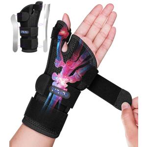 Wrist Brace Carpal Tunne lwith Thumb Support,Adjustable Thumb Spica Splint Right Left Hand,Wrist Guard for Arthritis,Tendonitis,Ligament Injury,De Quervain's Tenosynovitis Women & Men