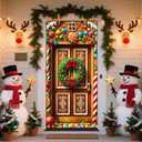 Christmas Tree Door Banner Fabric Decoration for House, Doorway, and Wall, 71 x 35 Inch (01)