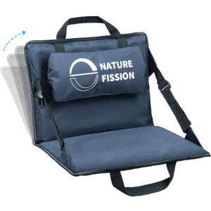 Non Metal Stadium Seat with Back and Lumbar Support and Padded Cushion Foldable and Portable Perfect for Bleacher Chair in Sports Events and Camping Lawn Use, Basic Size