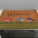 Colorful Birds - 24"x36" - Coir Door Mat with Heavy Duty Backing - Welcome Mats for Entryway, Porch - Anti-Slip PVC & Coconut Fiber Surface - Natural Home Accessories, Minimalist Original Design