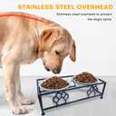 Elevated Dog & Cat Bowls with Stand – Raised Pet Feeder for Small Dogs & Cats, Stainless Steel Dog Food Bowls Elevated, Cat Food Bowl Stand, Elevated Cat Feeding Station (Black)