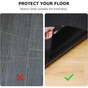 Vinyl Floor Mat for Home，5'×7' Black Waterproof Area Mat for Under Dining Room Table, Sturdy Plastic Rug Protector for Kitchen, Living Room, Yard, Garage, Large Baby Play Mat