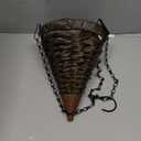 Artificial Fall Fake Hanging Flowers Plants Basket for Outdoor Autumn Decoration, Faux Silk Morning Glory Long Stems Vines Realistic UV Resistant for Outside Home Porch Garden (Fall Orange+Yellow)