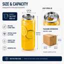 16.9 Oz 500 ml Disposable Juice Bottles 100 Pack Sealable Can Cups, 11 oz