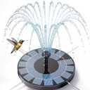 AISITIN 2.5W Solar Bird Bath Fountain Pump, Solar Fountain for Bird Bath with 6 Nozzles, 6.7" Solar Powered Water Pump for Garden, Ponds, Pool, Fish Tank, Aquarium and Outdoor
