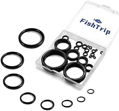FishTrip Fishing Rod Eyelet Repair Kit 60Pcs/160Pcs Fishing Rod Repair Kit 12 Sizes Fishing Pole Ceramic Guides Rings Replacement Kit