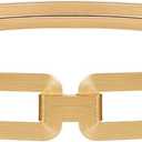JASGOOD Skinny Metal Elastic Waist Belt for Women Stretch Thin Belt for Dresses (Yellow, M)