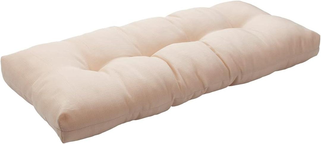 Outdoor Bench Cushion 42 x18 inch with Non-Slip Grips,Water Resistant Porch Swing Cushion,Bench Pillow Pads,Tufted Cushions for Patio Garden Furniture,42" Seat Cushions(Antique Beige)