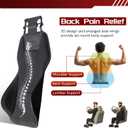 Lumbar Support Pillow for Car Improve Lower Back Pain Relief & Sitting Posture Back Support,Gel Lumbar Seat Cushion for Car,Gel Car Seat Back Support Ergonomic Lumbar Comfort for Long Sitting,Black, 34.65*16.34''