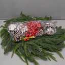 Fayoo Christmas Norfolk Pine Garland Set-9 Ft Artificial Faux Greenery Garland 8 Red Berries Stems 10 Pine Cones for Holiday Mantle Table Fireplace Wall Home Wedding Decor