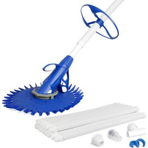 U.S. Pool Supply Professional Suction Pool Cleaner, Inground Automatic Pool Vacuum Cleaner with Hose - Swimming Sweeper Vac Cleaning Suction-Side Cleaners - Auto Creepy Sweeps Removes Debris, Leaves