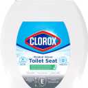 Clorox Elongated Wood Toilet Seat with Easy-Off Hinges-Wiggle Free Design