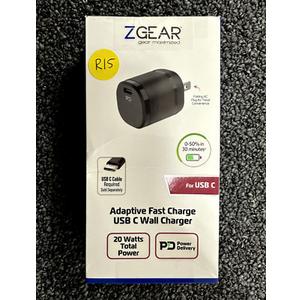 Z Gear USB-C Fast Wall Charger - 20 Watts For USB C