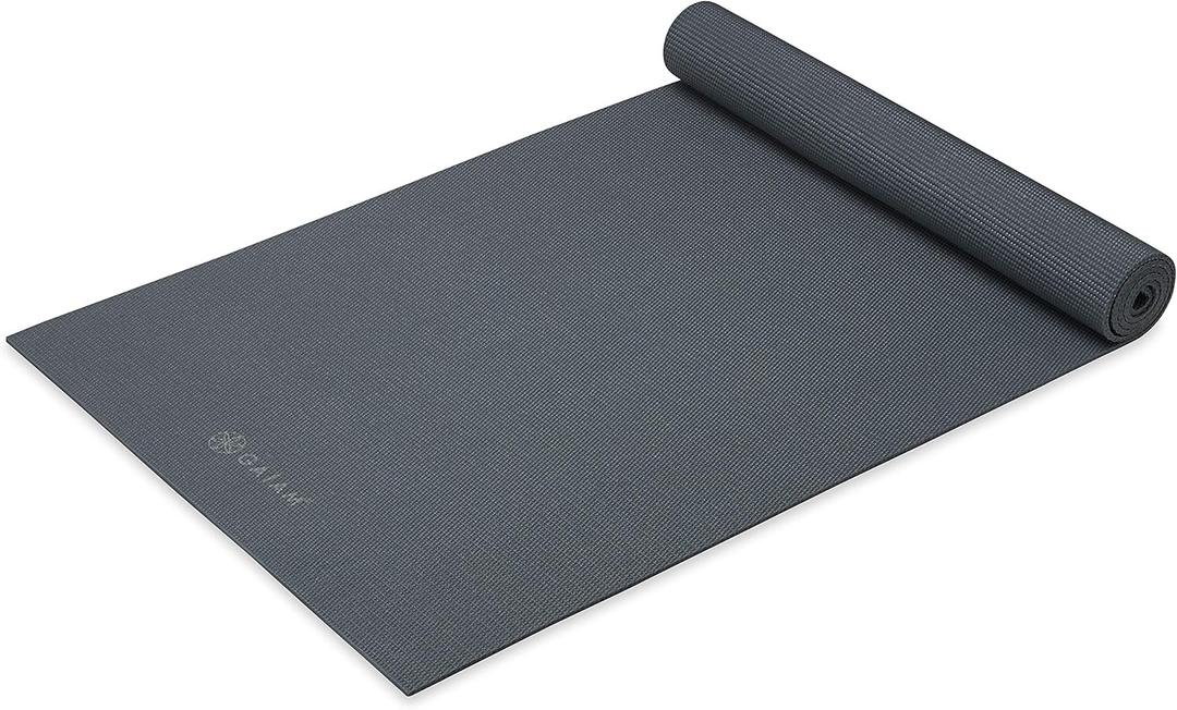 Gaiam Yoga Mat - Premium 5mm Solid Thick Non Slip Exercise & Fitness Mat for All Types of Yoga, Pilates & Floor Workouts (68" x 24" x 5mm)