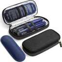 AUVON Insulin Cooler Travel Case with 2 x 90g TSA Approved Ice Packs, Diabetic Medication Insulated Cooling Bag for Insulin Pens and Diabetic Supplies Storage, Compact for Daily Life and Trips (Black)
