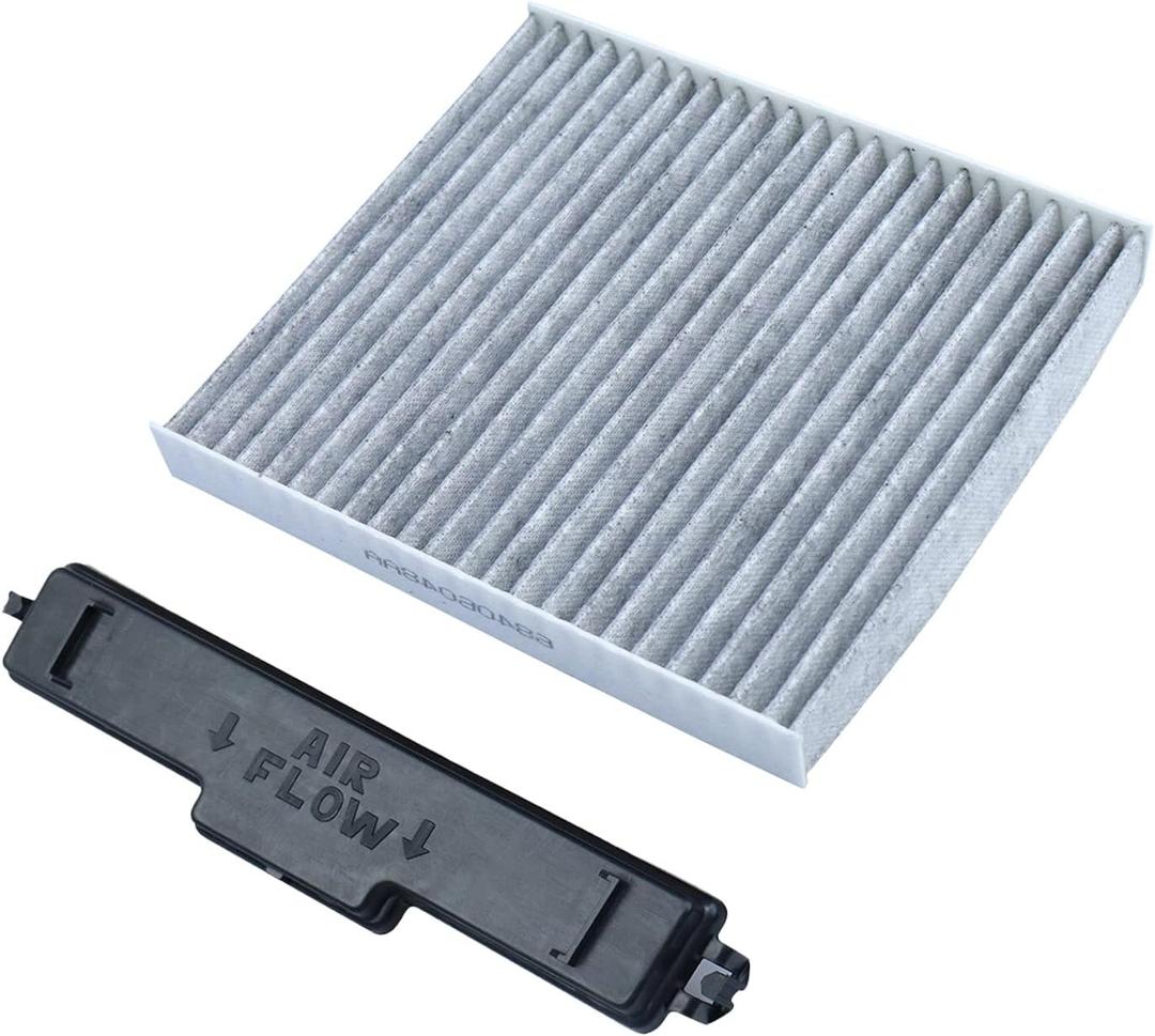 68406048AA Cabin Air Filter and Filter Access Door with Activated Carbon Compatible with Dodge Ram 1500 2500 3500 4500 5500 Cabin Air Filter Kit Replaces# 68318365AA 5058693AA 68052292AA