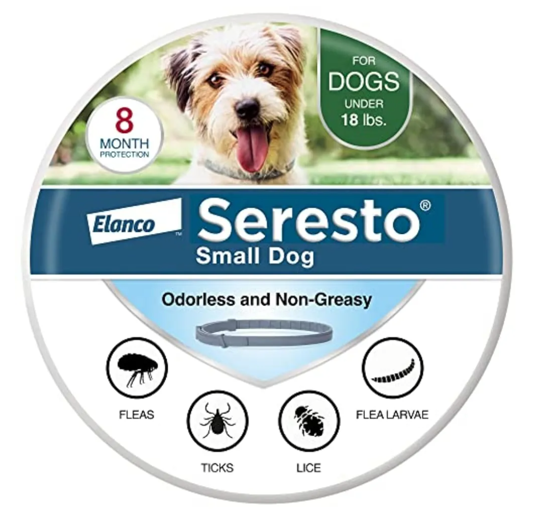 Seresto Small Dog Vet-Recommended Flea & Tick Treatment & Prevention Collar for Dogs Under 18 lbs. | 8 Months Protection