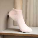 Women's Cotton Ankle Socks, Breathable Moisture-Wicking Sports Running Casual No Show Socks 5/10 Pairs (US, Numeric, 5, 9, Regular, Regular, 5, light green, pink, light blue, black, white)