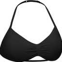 VOYJOY Impact Strappy Sports Bra Adjustable Padded Workout Gym Yoga Bra Crop Top for Women (X-Small, Black)