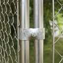 10 Set Chain Link Fence Panel Clamps 1-3/8" Dog Kennel Panel Clamp for Round Pipe Panel Frame