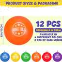 Jerify 12 Pcs Foam Dodgeballs Sets, 6 Inch Soft Foam Dodgeball Balls for Kids & Adults, Non-Sting Playground Sports Equipment for Outdoor & School Games