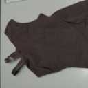 SOLY HUX Women's Sleeveless Tank Tops Y2k Buckle Asymmetrical Neck Fitted Going Out Tops Streetwear Mocha Brown Large