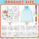 12 Sets Transportation Puzzles Traffic Theme Color Your Own Puzzles DIY Construction Jigsaw Craft with 12 Stackable Crayons and 12 Bags for Construction Gifts Birthday Party Supplies(12, Car)