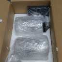 2-Pack Wall Sconces for Bathroom, Matte Black Vanity Lights, Modern Wall Light Fixture with Clear Glass Shade, Farmhouse Wall-Mount Lighting Lanterns, Wall Lamps for Mirror Living Room Bedroom Hallway