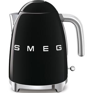 SMEG 50's Retro Style Electric Water Kettle with Automatic Shutoff, Removable Base, and Water Indicator, KLF03BLUS, Black (1.8 Quarts)