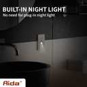 AIDA15 Amp GFCI Outlet, Self-Test Nightlight Electrical Outlet, Tamper-Resistant Receptacle with LED Indicator, Ground Fault Circuit Interrupters, Wall Plate Included, UL Listed (1 Pack, Matte White)