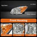 Front Headlights Assembly Replacement for 2009 2010 2011 2012 Toyota Rav4 Projector Headlamps Headlight Assembly pair Driver and Passenger Side