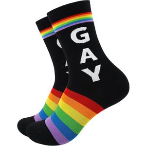 Holiday Crew Socks Seasonal Funny Knitted Sock Soft Warm Medium Stockings Gifts for Women and Men (Black)