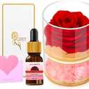 Mother's Day Rose for Mom,Home Scent Rose Real Fragrance Rose Last,Eternal Flowers Rose Gifts for Women/Her/Mom/Wife Girlfriend,Perfect Decoration for Bedroom and Office. (Red)
