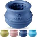 Animire Treat Dispensing Dog Toy, Long-Lasting Interactive Puzzle Toys for Dogs, Stuffable Dog Enrichment Frozen Lick Treat Toy for Boredom, BPA Free Silicone Fetch Catch Chew Toy (Dark Blue,L)