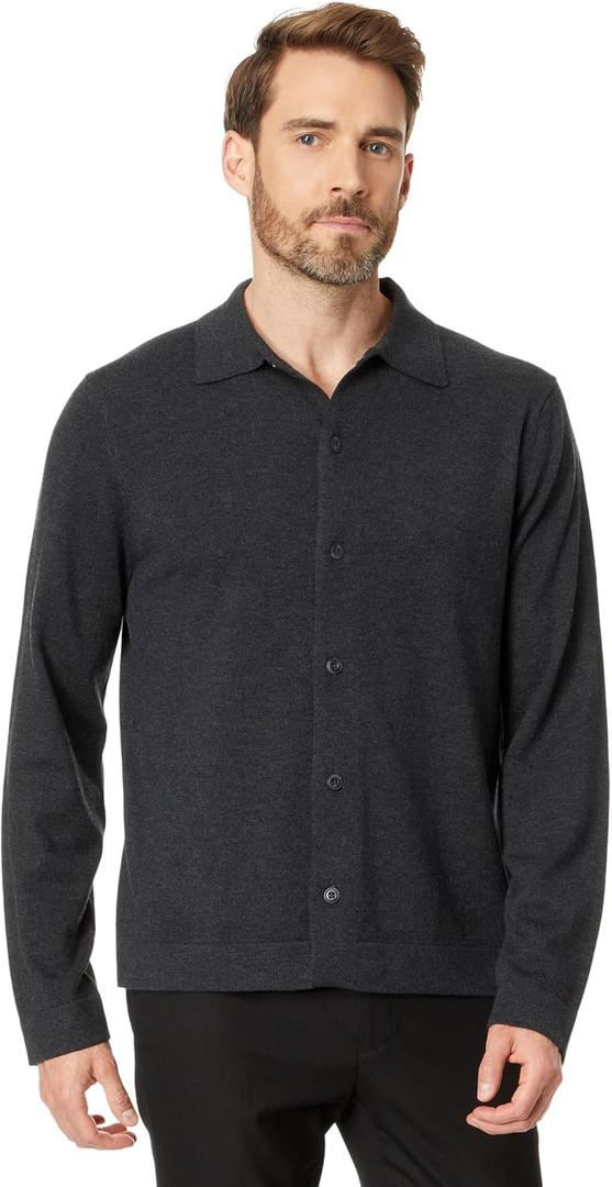 Vince Merino Button-Down (Large, H Black)