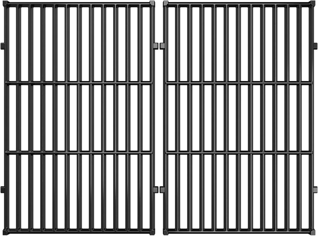 QuliMetal PorcelainEnameled CastIron Grill Grates for Weber Genesis 300 Series, Grill Parts for Weber Genesis E310 S310 E320 S320 E330 S330 EP310 EP320 EP330 Grills, 19.5" Grates Replace 7524 7528
