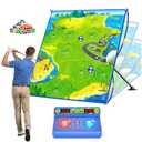 HopeRock Golf Chipping Game Set, 60" Large Golf Target Mat with 4 Height Adjustable Bracket & Sticky Balls, Indoor Outdoor Family Backyard Training Game, Ideal Golf Gift for Kids Adults