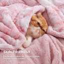 Bedsure GentleSoft Sherpa Fluffy Throw Blanket - Fleece Warm and Cozy Throw for Women Gift, Plush & Fuzzy Faux Christmas Fur Blanket for Couch, Sofa, Bed Decor, Tie Dye Design, Pink, 50x60 Inches