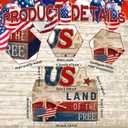 4 Pcs 4th of July Decorations Patriotic Tiered Tray Decorations Signs Rustic Memorial Day Decor Book Block Sign for 250th Anniversary Farmhouse Table Home Tabletop Shelf(Map)
