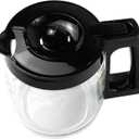 12-Cup Replacement Coffee Carafe Pot only Compatible with Hamilton Coffee Maker, Machine, Brewer Models 49980A, 49980Z, 49983, 49618, 46300, 46310, 49976, 49966, 49350 | Black