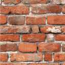 Faux Brick Peel and Stick Wallpaper 17.7" x 78.7" Contact Paper for Cabinets 3D Brick Wall Backdrop Self-Adhesive Wallpaper Red Bricky Textured Vintage Removable Wall paper for Fireplace Kitchen Vinyl