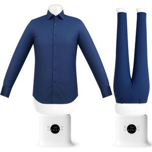 Automatic Ironing Machine, Portable Hands-Free Wrinkle Remover for Shirts & Pants, Gentle on All Fabrics, Ironing Machine Perfect for Apartments, Business Travel & Small Spaces (White)