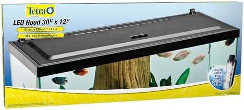 Tetra LED Hood 30 Inches by 12 Inches, Low-Profile Aquarium Hood with Hidden Lighting