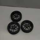 ShareGoo OD 4.52" 1/8 RC Buggy Rubber Tires Tyre w/Plastic Rim 17mm Hex Compatible with Arrma Kyosho Exceed RC Traxxas Redcat HSP HPI 1/8 Scale Off Road Car Buggy, Black,3 pcs