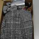 nezababy Kids 100 Days of School Costume for Boys, Old Man Costume Accessories for Kids Boys with Grandpa Vest Hat Dress Up Outfit (Large/ 10-12Y)